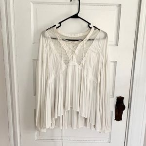 FREE PEOPLE White Boho Blouse
